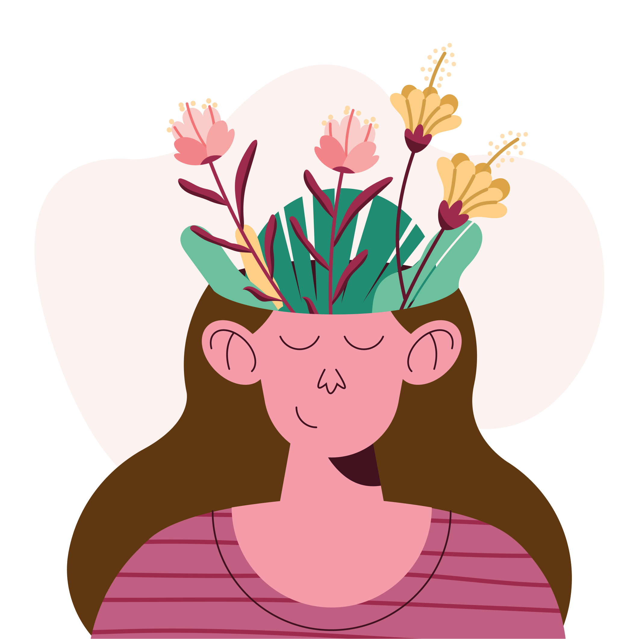 mulher com flores na cabeça site thaise muniz